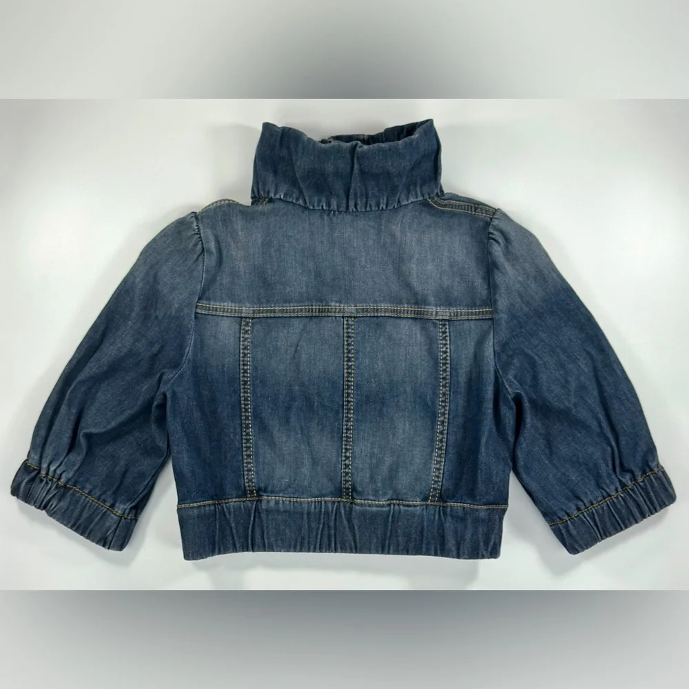 Burberry London Blue Label Women’s Cropped Blue Denim Jacket Size 38 - Picture 8 of 16